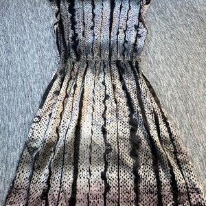 Elegant Snake Print Patterned Dress with Pockets